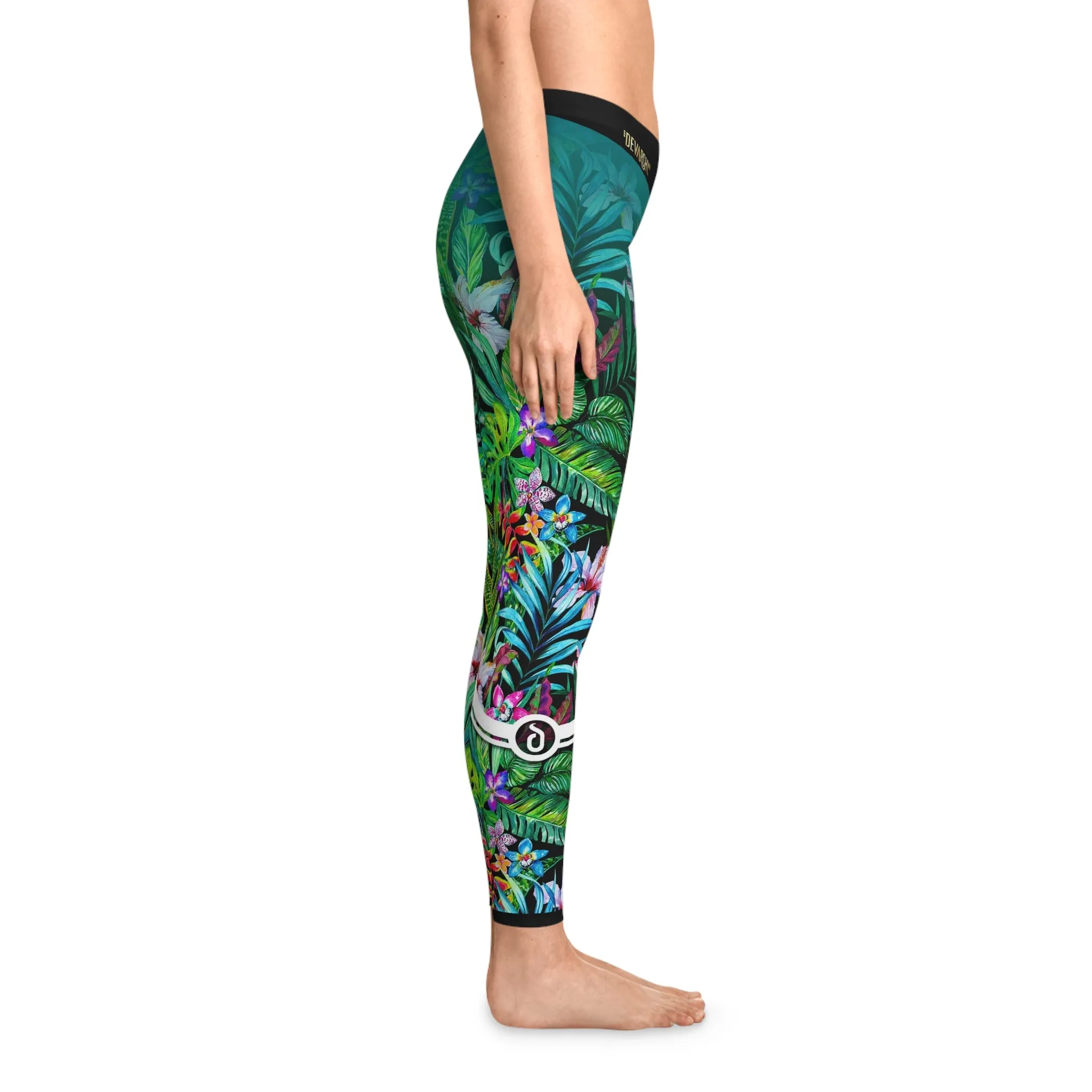 Tropical Florals Leggings Women Spandex Leggings Casual Wear Floral Print Leggings Best Gift Women Lounge Wear | 101027