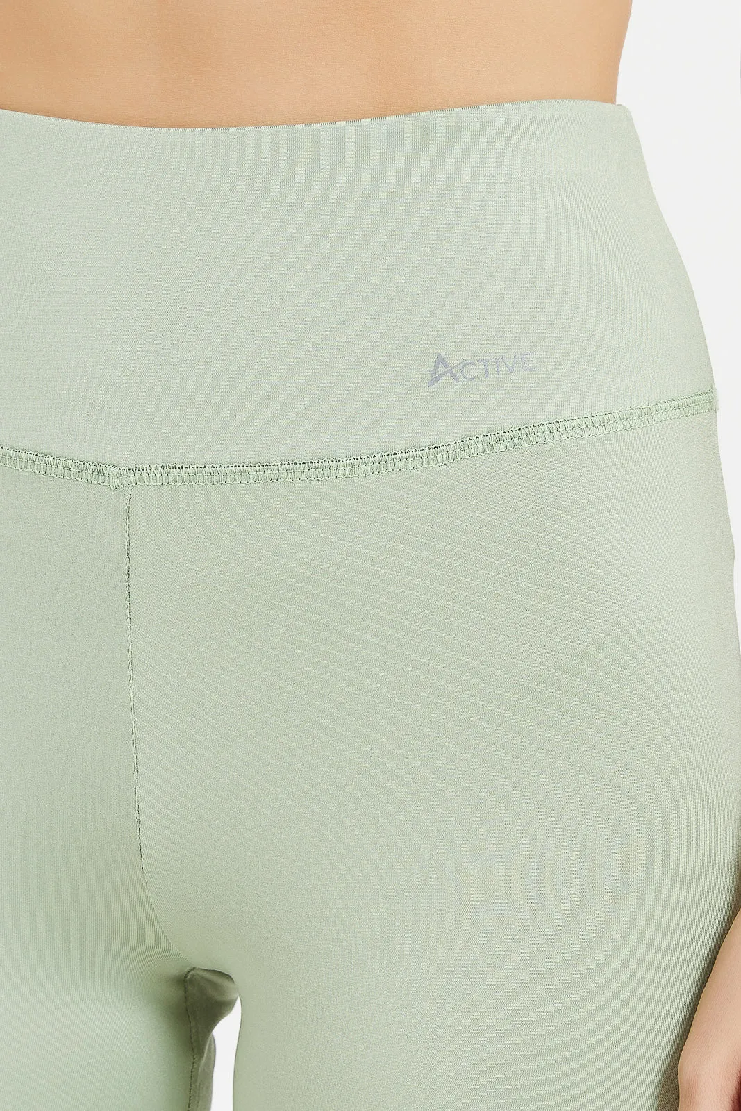 Women Mint Plain Active Leggings