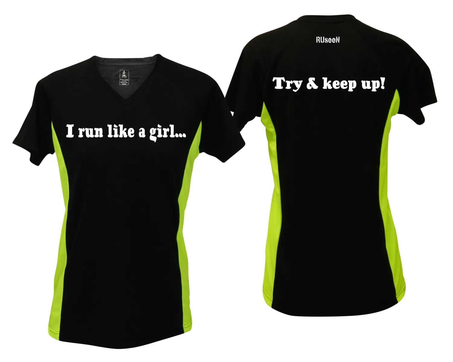 Women's Reflective Short Sleeve Shirt – I Run Like a Girl