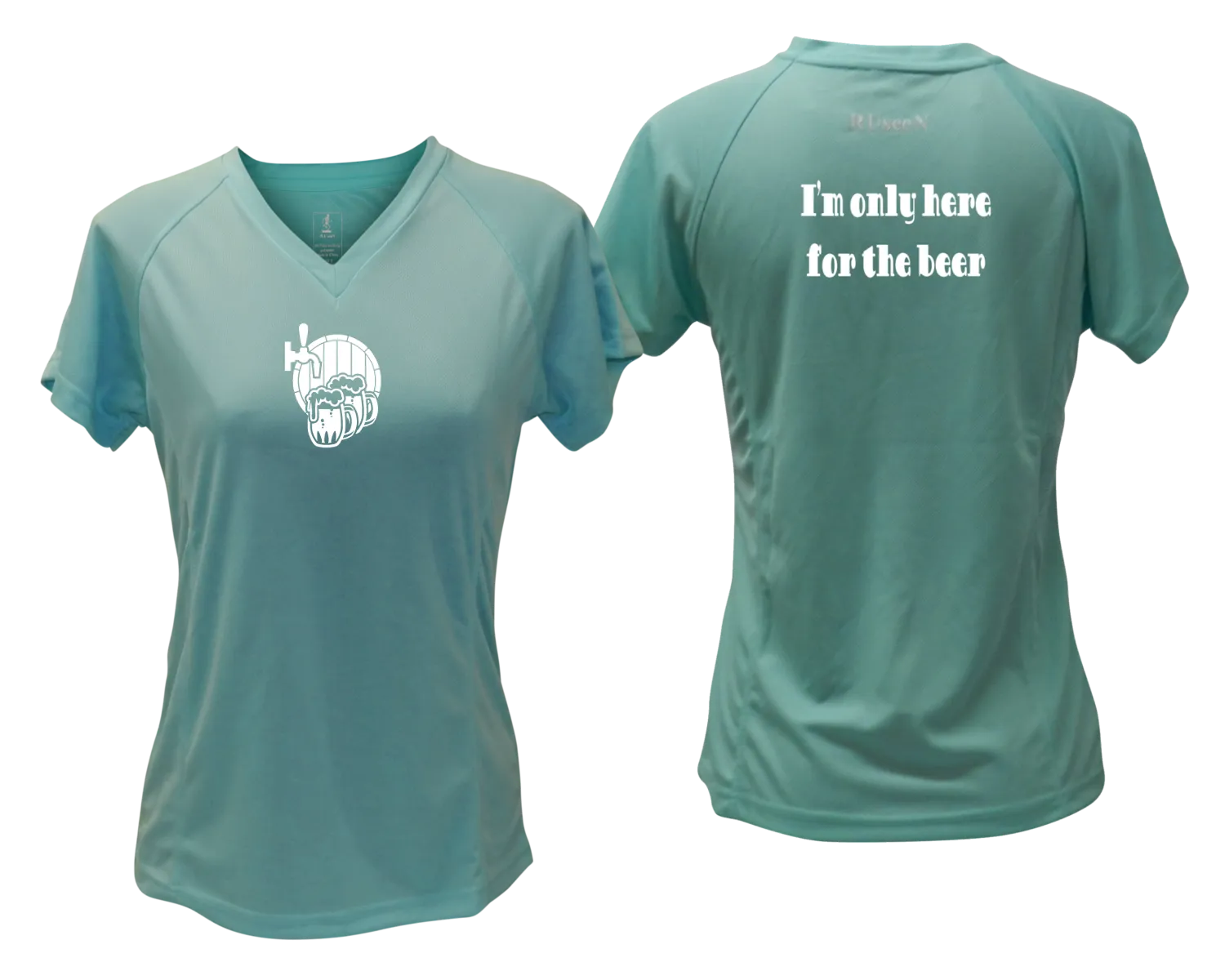 Women's Reflective Short Sleeve Shirt - I'm Only Here For The Beer